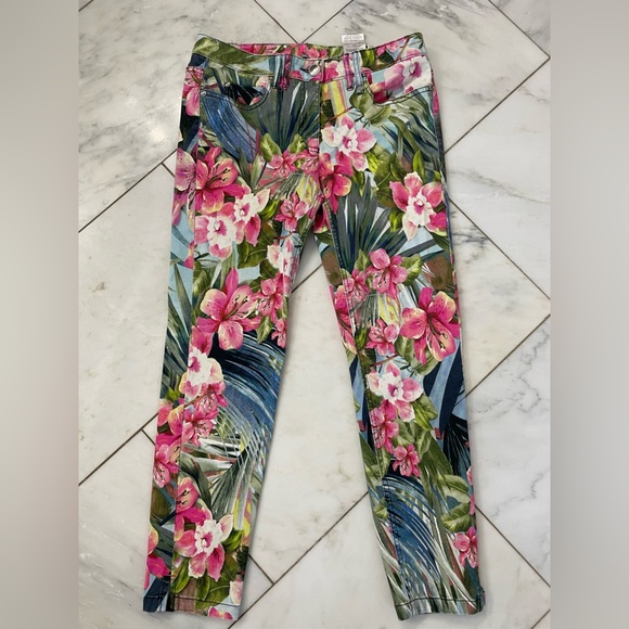 Luisa Cerano Pants - Luisa Cerano, women’s 8, multicolor floral tropical resort vacation crop pants